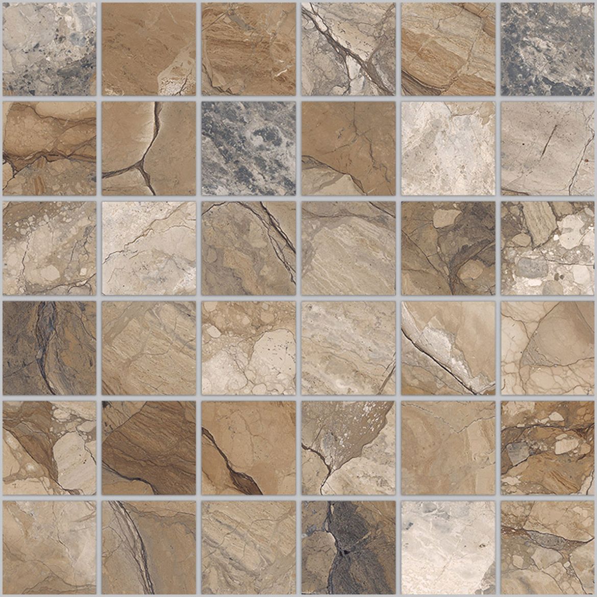 Billede af Oro Illusion Bronze Mosaik 5x5 cm (RM - Mat)