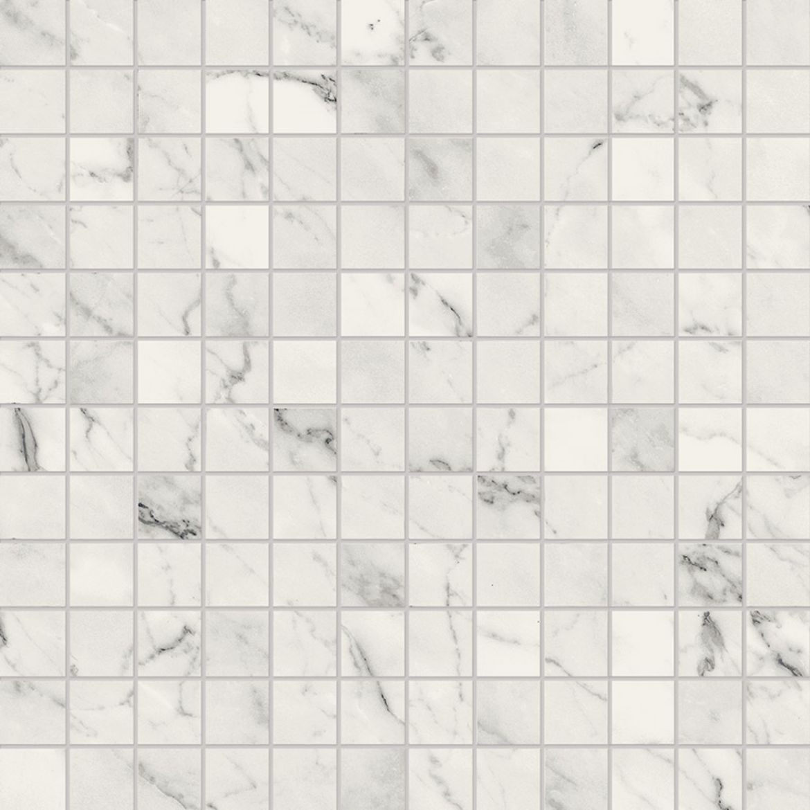 Billede af Aesthetica Calacatta Extra White Mosaik 2,5x2,5 cm (RM - Mat)