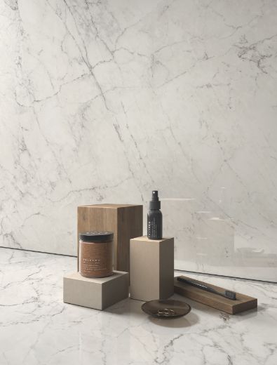 Billede af Aesthetica Calacatta Extra White Mosaik 2,5x2,5 cm (RM - Mat)