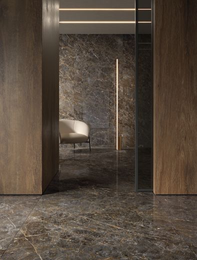 Billede af Aesthetica Golden Black Mosaik 2,5x2,5 cm (RM - Mat)