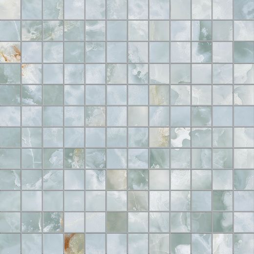 Billede af Aesthetica Onice Azzurro Mosaik 2,5x2,5 cm (LPM - Matpoleret)