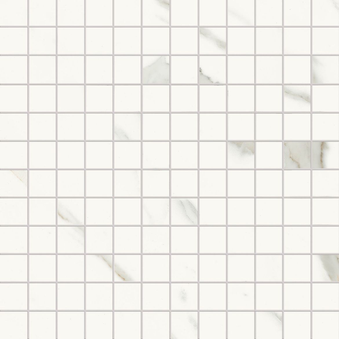Billede af Aesthetica Statuario Extra White Mosaik 2,5x2,5 cm (LPM - Matpoleret)