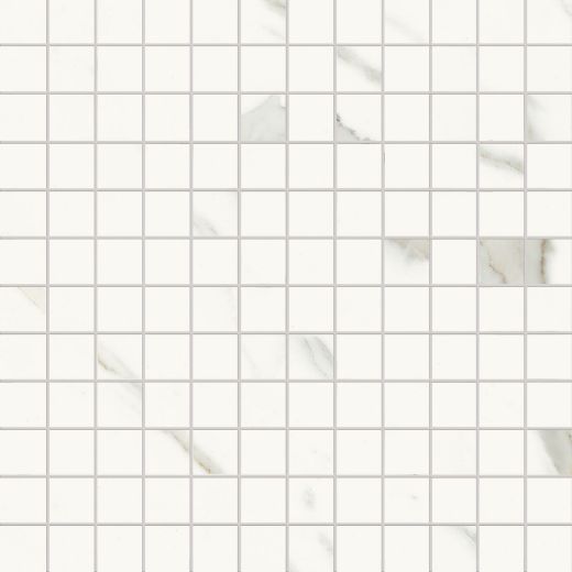 Billede af Aesthetica Statuario Extra White Mosaik 2,5x2,5 cm (LPM - Matpoleret)