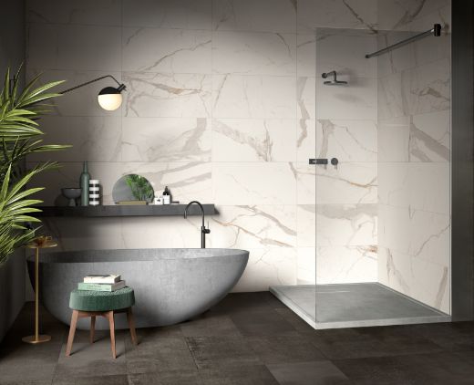 Billede af Bianco Calacatta Borghini 45x90 cm (RM - Mat)