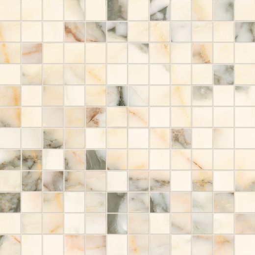 Billede af Aesthetica Calacatta Paonazzo Mosaik 2,5x2,5 cm (LPM - Matpoleret)