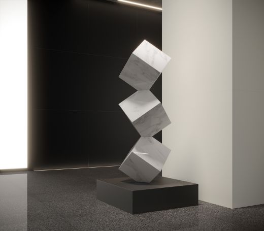 Billede af Endless Black Terrazzo 120x120 cm (RM - Mat)