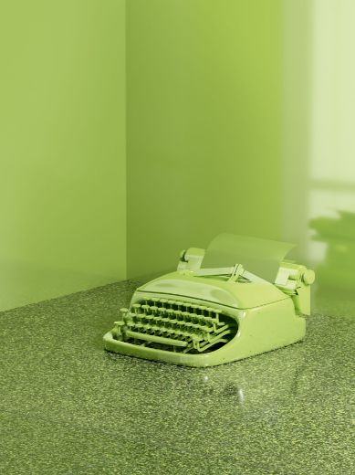 Billede af Endless Green Terrazzo 120x120 cm (LLL - Højglanspoleret)