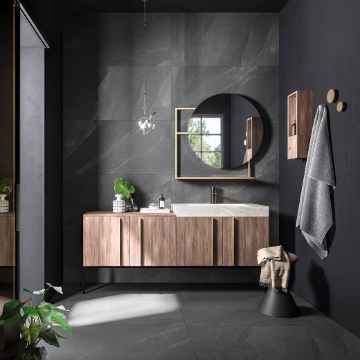 Billede af Ashima Black 30x60 cm (RB - Stokhugget)